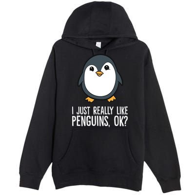 I Just Really Like Penguins Meaningful Gift Premium Pullover Hoodie