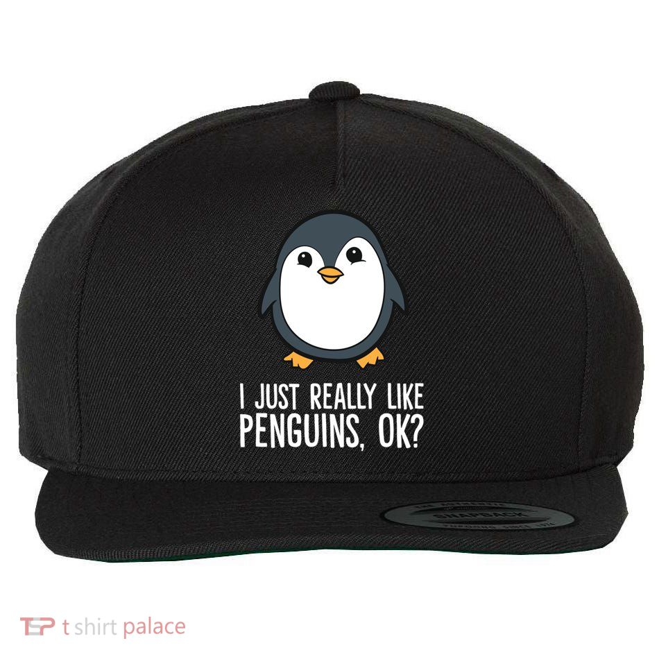 I Just Really Like Penguins Meaningful Gift Wool Snapback Cap