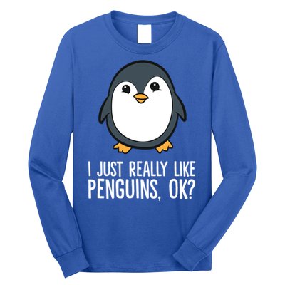 I Just Really Like Penguins Meaningful Gift Long Sleeve Shirt