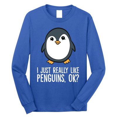 I Just Really Like Penguins Meaningful Gift Long Sleeve Shirt