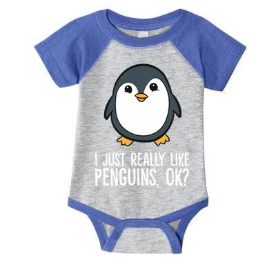 I Just Really Like Penguins Meaningful Gift Infant Baby Jersey Bodysuit