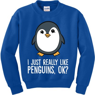 I Just Really Like Penguins Meaningful Gift Kids Sweatshirt