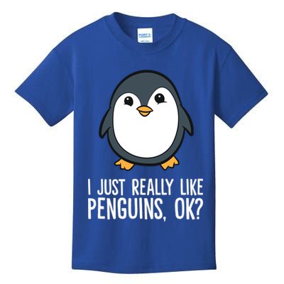 I Just Really Like Penguins Meaningful Gift Kids T-Shirt
