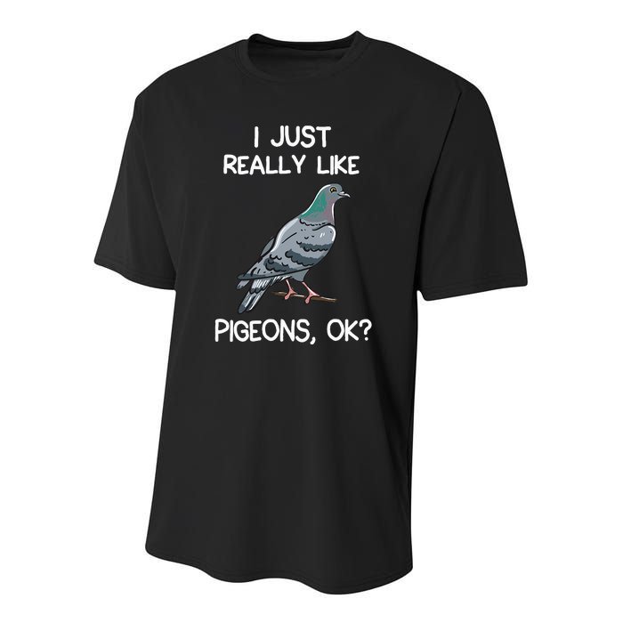 I Just Really Like Pigeons Ok Owner Lover Gift Pigeon Youth Performance Sprint T-Shirt