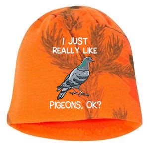 I Just Really Like Pigeons Ok Owner Lover Gift Pigeon Kati - Camo Knit Beanie