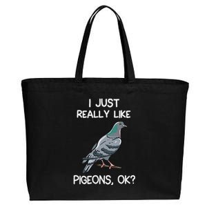 I Just Really Like Pigeons Ok Owner Lover Gift Pigeon Cotton Canvas Jumbo Tote