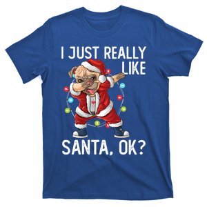 I Just Really Like Santa Claus Ok? Funny Pug Christmas Gift T-Shirt