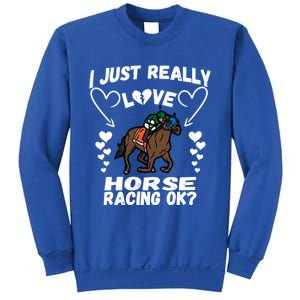 I Just Really Love Horse Racing Funny Horses Lovers Sports Cool Gift Sweatshirt