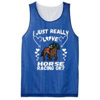 I Just Really Love Horse Racing Funny Horses Lovers Sports Cool Gift Mesh Reversible Basketball Jersey Tank