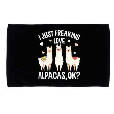 I Just Really Like Alpacas  Alpaca Llama Microfiber Hand Towel