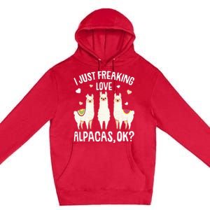 I Just Really Like Alpacas  Alpaca Llama Premium Pullover Hoodie