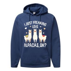 I Just Really Like Alpacas  Alpaca Llama Performance Fleece Hoodie