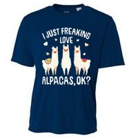 I Just Really Like Alpacas  Alpaca Llama Cooling Performance Crew T-Shirt