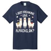 I Just Really Like Alpacas  Alpaca Llama Tall T-Shirt