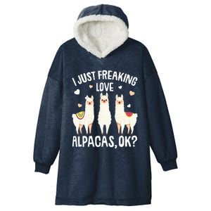 I Just Really Like Alpacas  Alpaca Llama Hooded Wearable Blanket