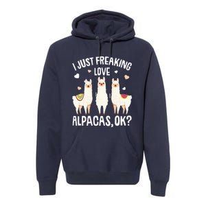 I Just Really Like Alpacas  Alpaca Llama Premium Hoodie