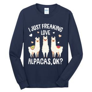 I Just Really Like Alpacas  Alpaca Llama Tall Long Sleeve T-Shirt