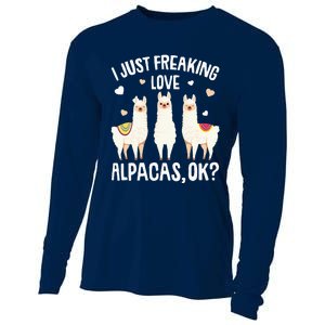 I Just Really Like Alpacas  Alpaca Llama Cooling Performance Long Sleeve Crew