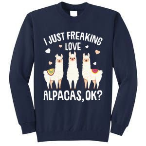 I Just Really Like Alpacas  Alpaca Llama Tall Sweatshirt