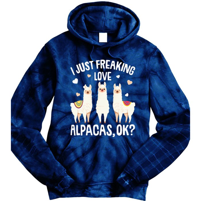 I Just Really Like Alpacas  Alpaca Llama Tie Dye Hoodie