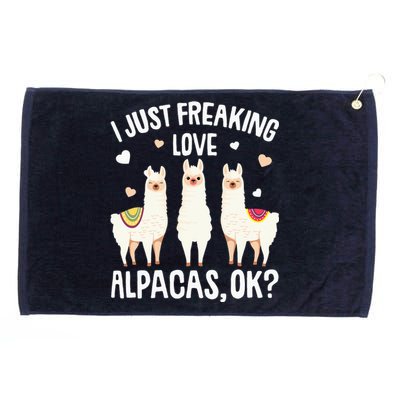 I Just Really Like Alpacas  Alpaca Llama Grommeted Golf Towel