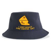 I Just Really Like Cheese Ok Funny Cheese Lover Food Humor Sustainable Bucket Hat