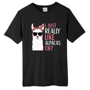 I Just Really Like Alpacas LLama Apparel Tall Fusion ChromaSoft Performance T-Shirt