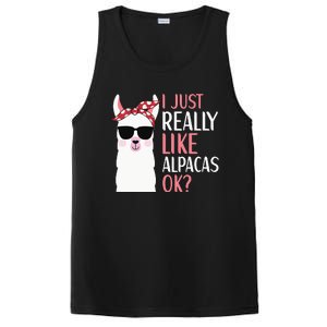 I Just Really Like Alpacas LLama Apparel PosiCharge Competitor Tank