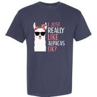 I Just Really Like Alpacas LLama Apparel Garment-Dyed Heavyweight T-Shirt