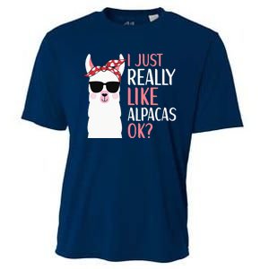 I Just Really Like Alpacas LLama Apparel Cooling Performance Crew T-Shirt