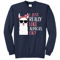 I Just Really Like Alpacas LLama Apparel Sweatshirt