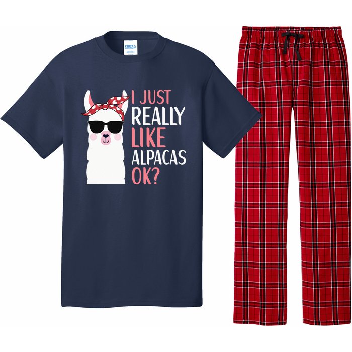 I Just Really Like Alpacas LLama Apparel Pajama Set