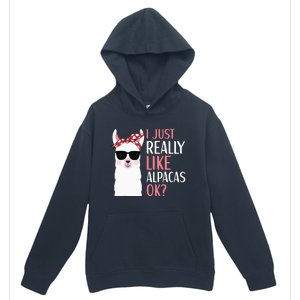 I Just Really Like Alpacas LLama Apparel Urban Pullover Hoodie