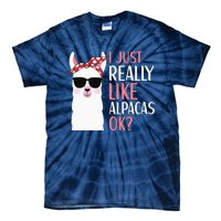 I Just Really Like Alpacas LLama Apparel Tie-Dye T-Shirt