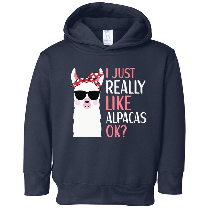 I Just Really Like Alpacas LLama Apparel Toddler Hoodie