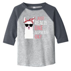 I Just Really Like Alpacas LLama Apparel Toddler Fine Jersey T-Shirt