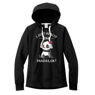 I Just Really Love Pandas Ok Panda Women's Fleece Hoodie