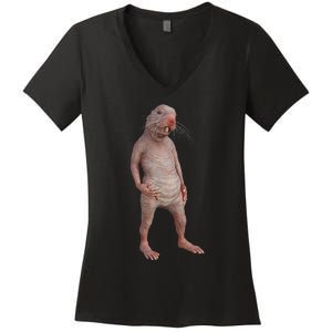 I Just Really Like Naked Moles Ok Funny Naked Mole Rat Women's V-Neck T-Shirt