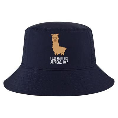 I Just Really Like Alpacas, OK Llama Alpaca Cool Comfort Performance Bucket Hat