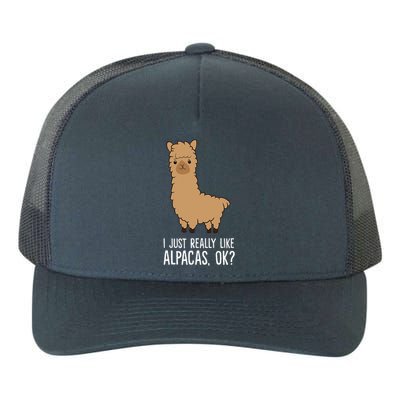 I Just Really Like Alpacas, OK Llama Alpaca Yupoong Adult 5-Panel Trucker Hat