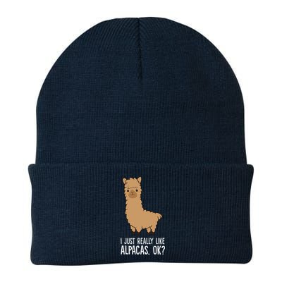 I Just Really Like Alpacas, OK Llama Alpaca Knit Cap Winter Beanie