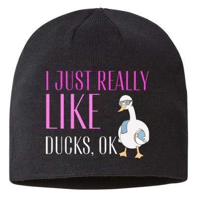 I Just Really Like Ducks Lover Gifts Duck Owner Gift Sustainable Beanie