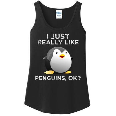 I Just Really Like Penguins Ok Ladies Essential Tank