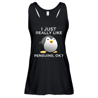 I Just Really Like Penguins Ok Ladies Essential Flowy Tank