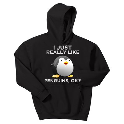 I Just Really Like Penguins Ok Kids Hoodie