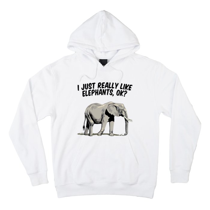 I Just Really Like Elephants Ok Love Elephants Meaningful Gift Hoodie