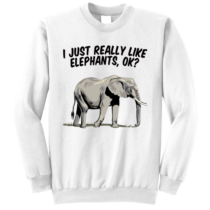 I Just Really Like Elephants Ok Love Elephants Meaningful Gift Sweatshirt