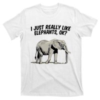 I Just Really Like Elephants Ok Love Elephants Meaningful Gift T-Shirt