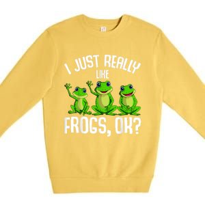 I Just Really Like Frogs Premium Crewneck Sweatshirt