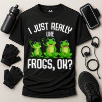 I Just Really Like Frogs Cooling Performance Crew T-Shirt